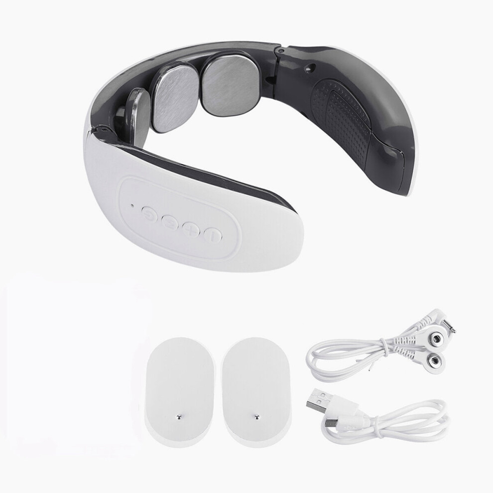 Greenzech (Type 7) 6/3 Head Usb Wireless Neck Electric Massager Cervical Infrared Heating Vibration Massage
