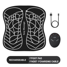 (with USB Cable) 6 Modes 9 Level EMS Physiotherapy Foot Massage Mat Remote Control Relief Fit Stimulator