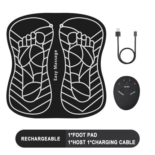 (with USB Cable) 6 Modes 9 Level EMS Physiotherapy Foot Massage Mat Remote Control Relief Fit Stimulator