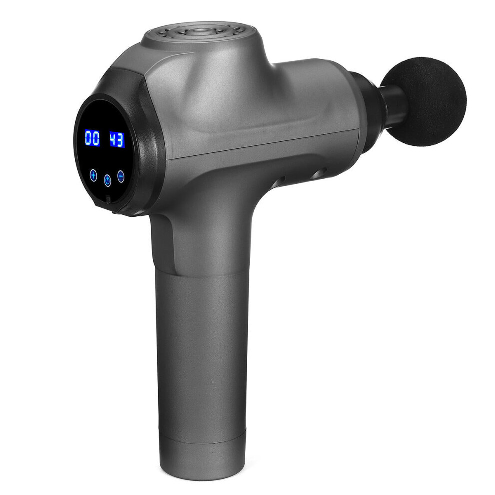 Greenzech (Silver) 4000Mah 2800R/Min Display Percussion Massager Brushless Motor Quiet Electric Massager 20 Gear Speed Muscle Relief