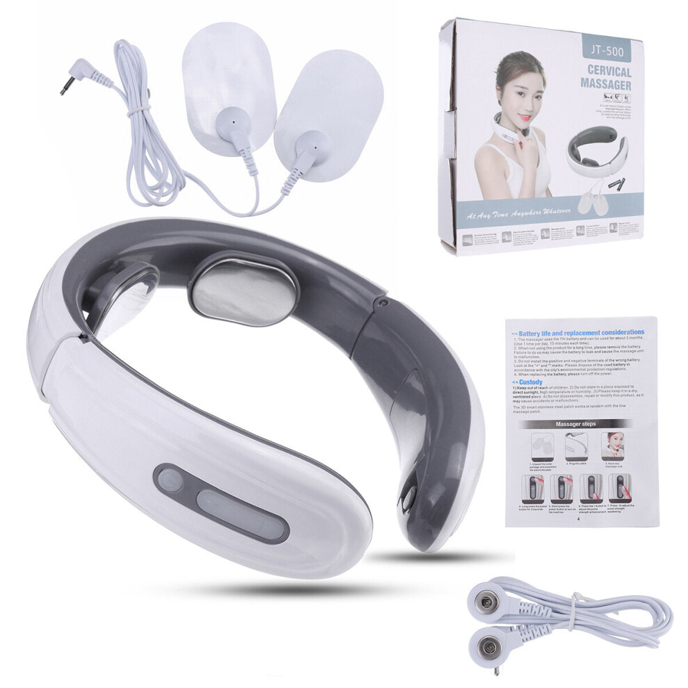 Greenzech 6 Modes 9 Levels Electric Neck Massager Pulse Cervical Vertebra Relax Lumbar Leg Massage Device