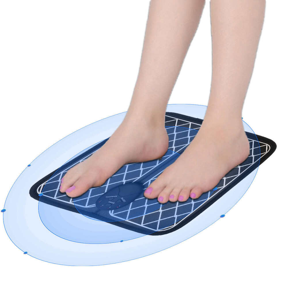 Greenzech Battery Type Ems Intelligent Portable Electric Foot Pad Massager Foot Massager Remote Control Kneading Foot Massager Pad