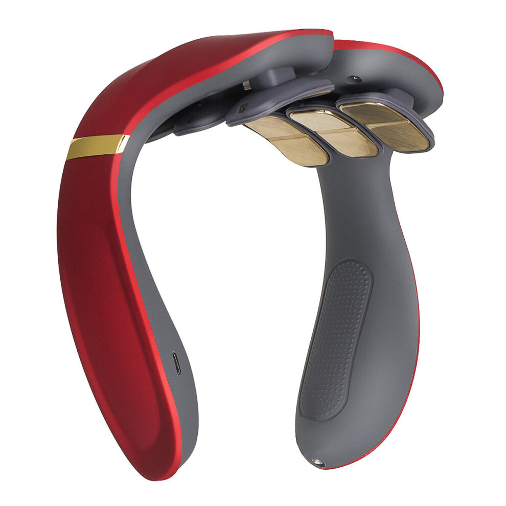 Greenzech (Red Massager) 12D Tens Smart Shoulder Neck Massager - Constant Temperature Hot Compress