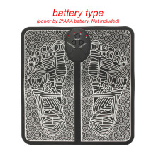 (Battery) Electric Foot Massager Mat Muscle Stimulator Acupuncture Vibration Machine Body Relieve Physiotherapy Device