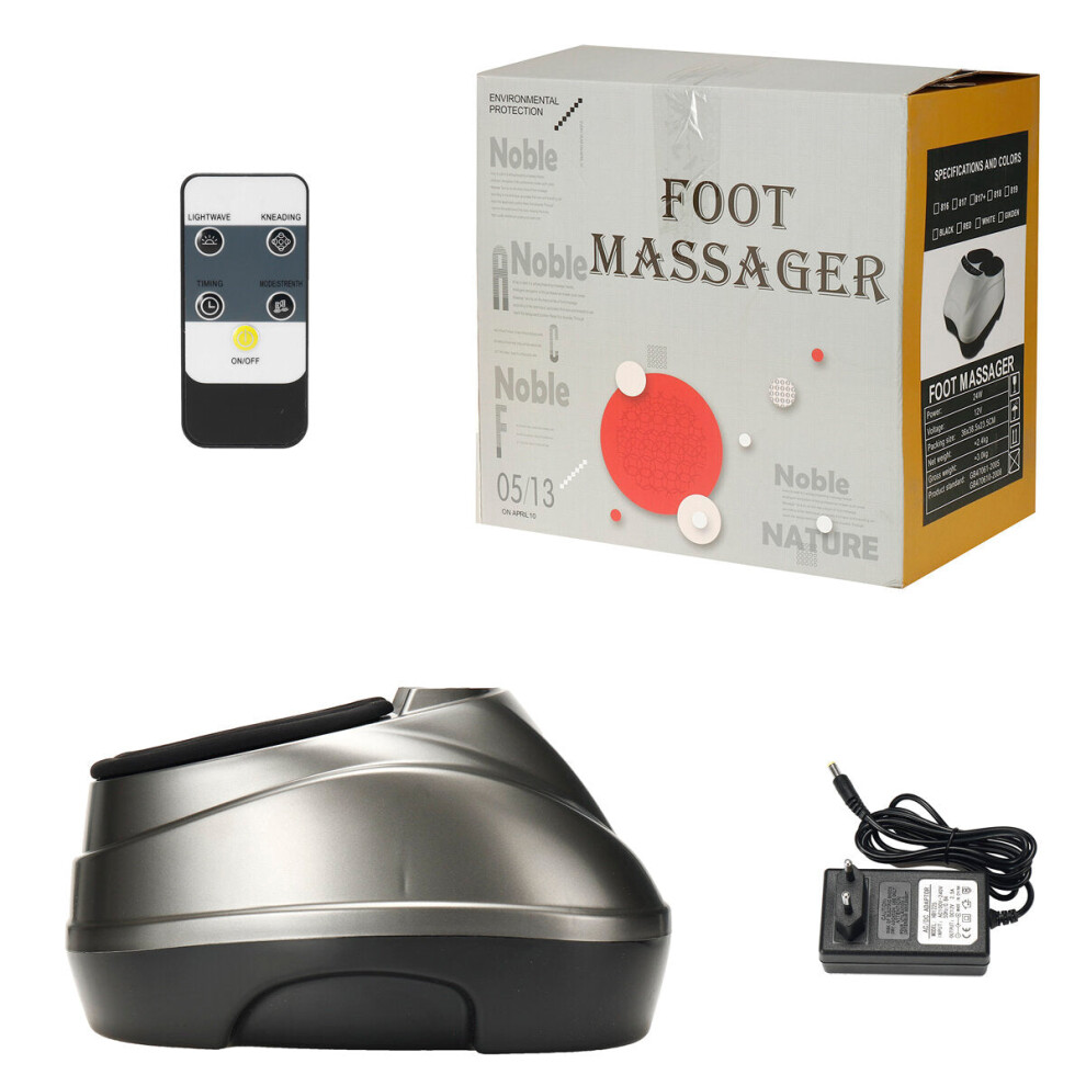 Greenzech (Eu Plug) Foot Massager 3 Strength Shiatsu Kneading Rolling Calf Leg Heat Therapy Massage