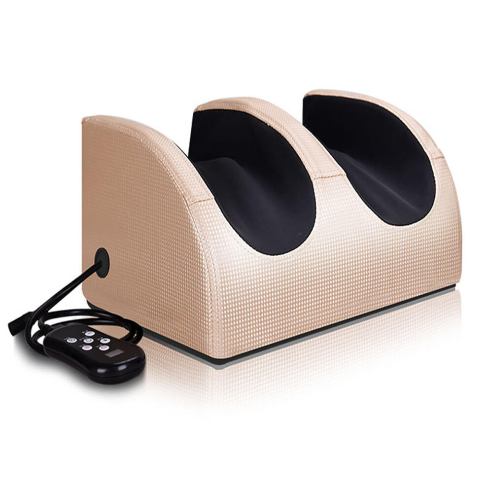 (EU Plug, Rmote Control) Multi-functional Electric Heating Foot Massager Relaxation Vibrator Machine Leg Kneading Massager with Timing Function