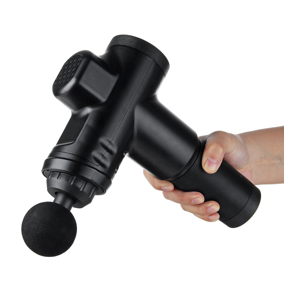 Greenzech (Black, Us) Electric Percussion Massager Muscle Fascial Therapy Pain Relaxing Device With 8 Heads