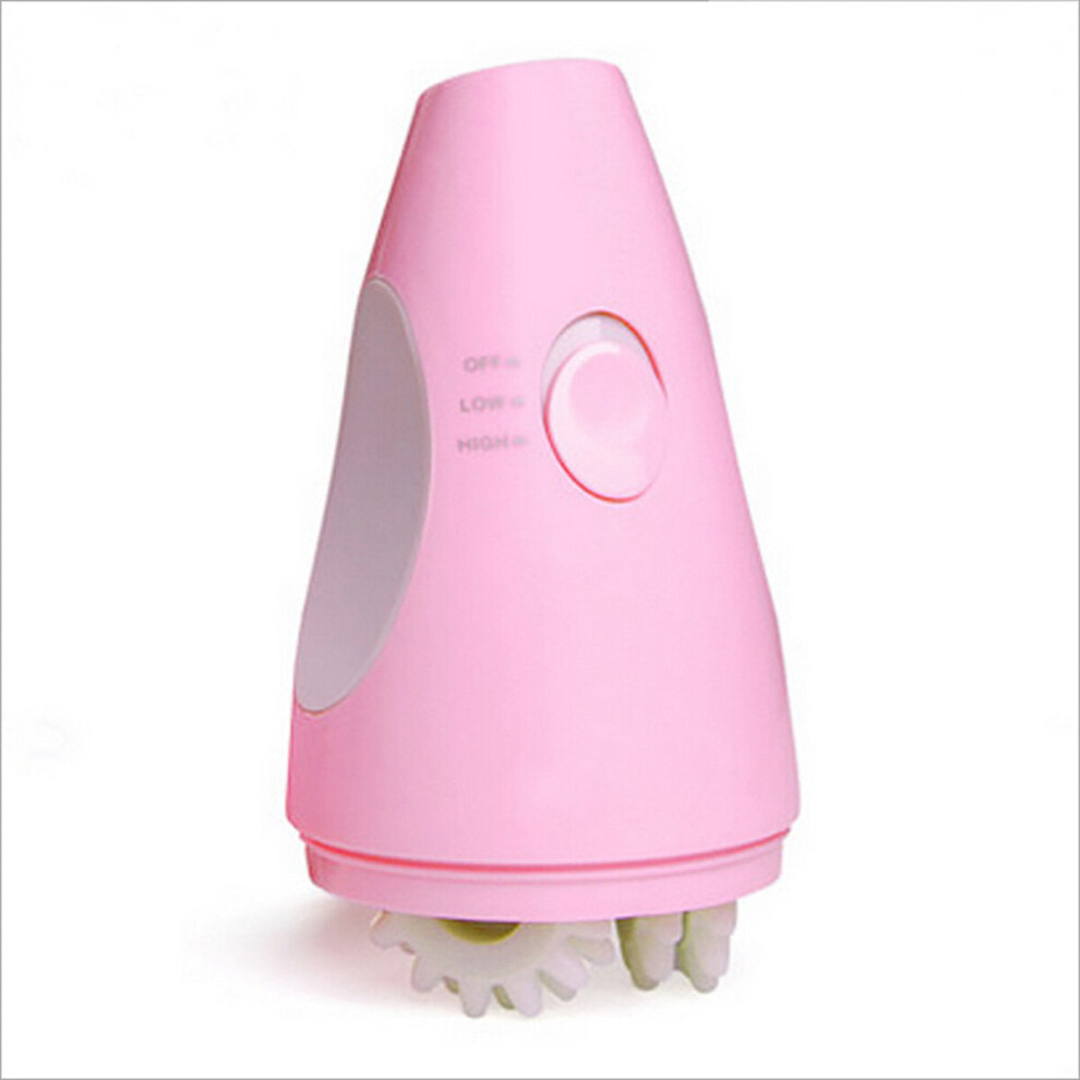(Pink) Massage Lose Weightt Machine Abdominal Exercise Handle-held Roller Full Body Slimming Massagee Tool