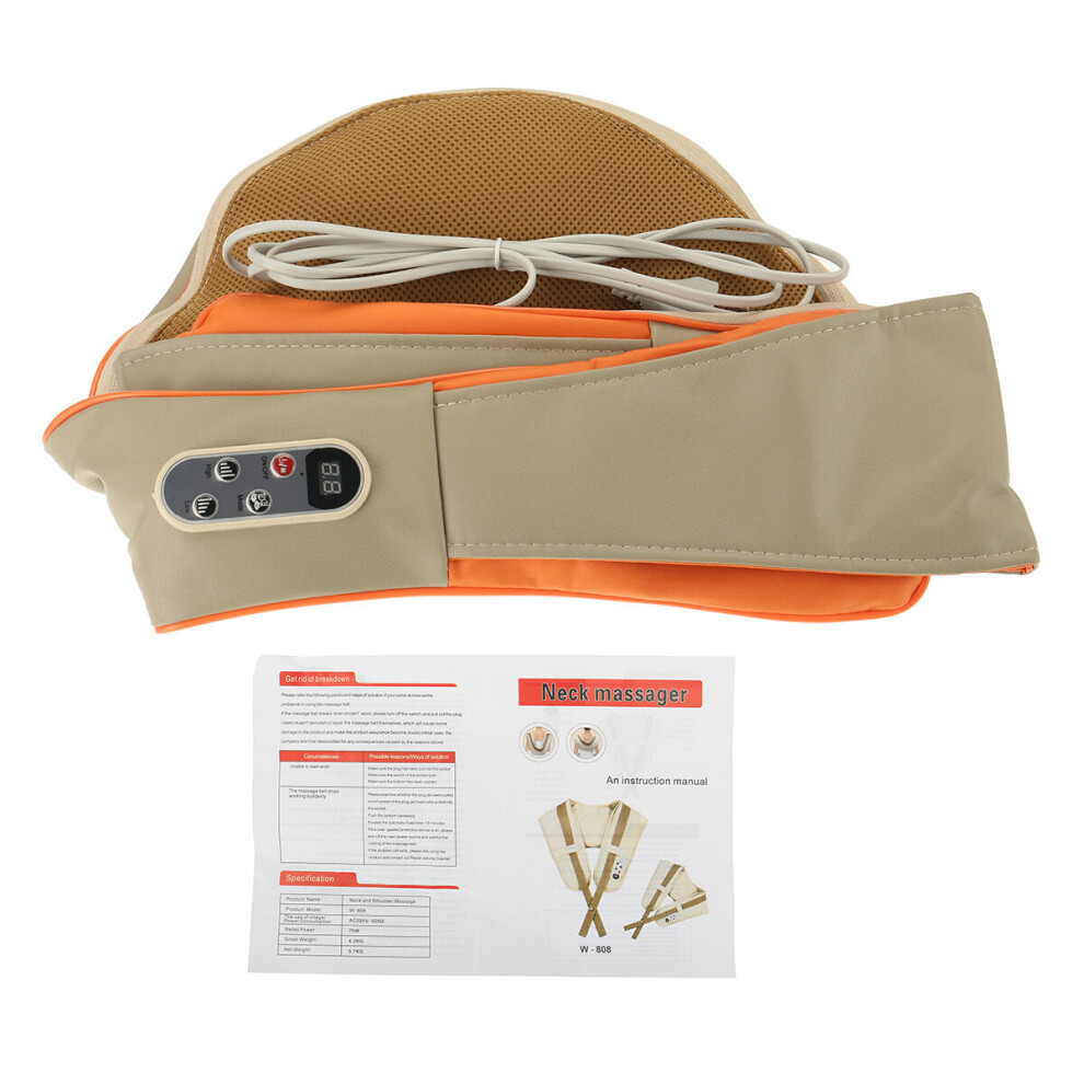 Greenzech Multifuction Massage Shawl Cervical Spine Strength Neck Shoulder Massager 99 Modes 20 Strengths