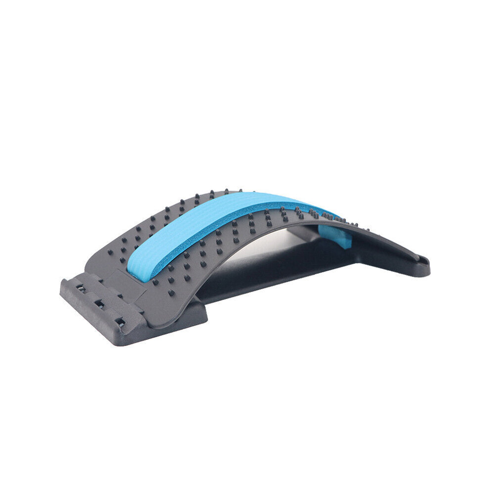 (Blue) Back Massage Magic Stretcher Back Support Lumbar Spine Massager Relaxation Fitness Tools