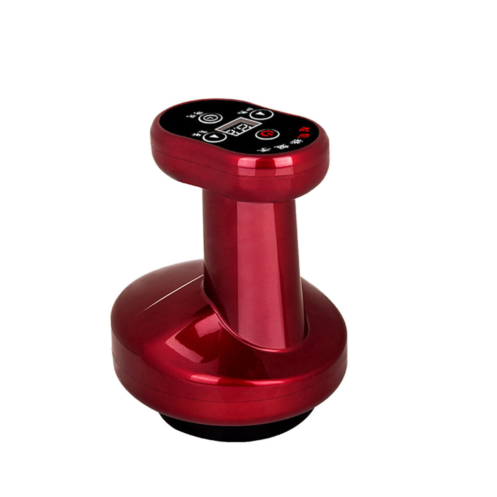 (Red) Portable Electric Vacuum Scraping Therapy Massager Body GuaSha Detoxification Machine