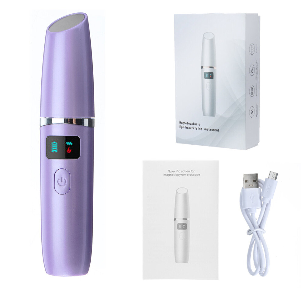 Greenzech Purple/Dark () 5V Usb Rechargeable Electric Vibration Heat Eye Face Massager Anti Wrinkle Circle