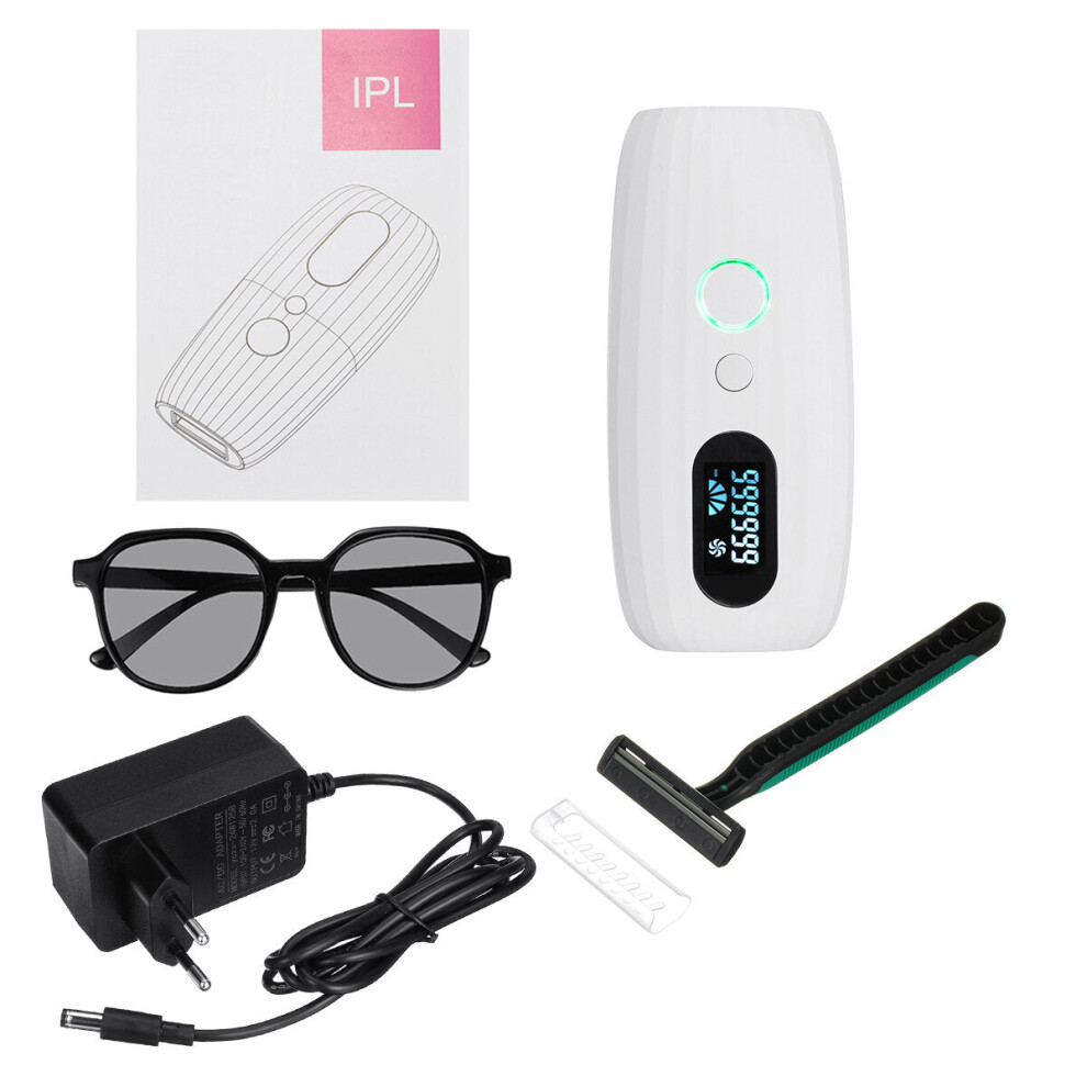 Greenzech White (, Us Plug) 999999 Flashes 5 Levels Ipl Laser Hair Removal Epilator Women Painless Facial Body Depilator Shaver