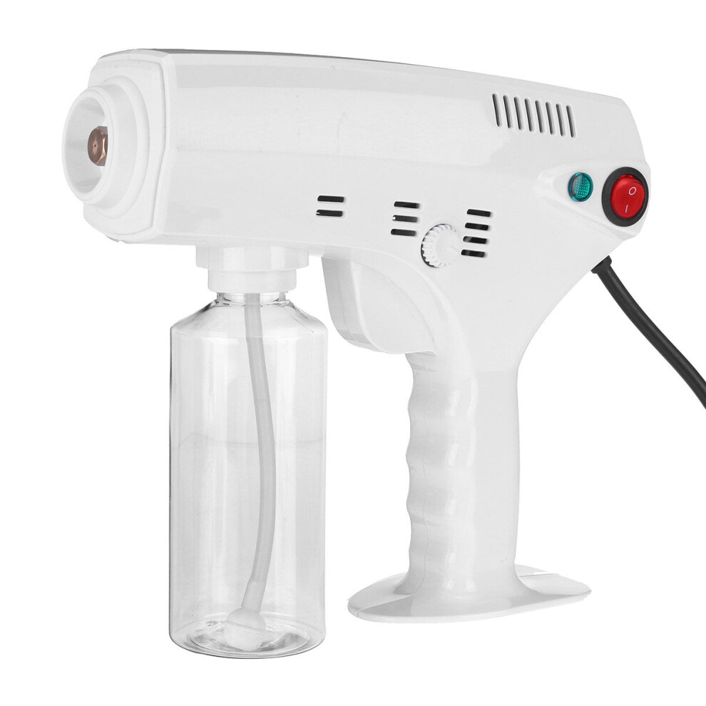 (US Plug) Portable Blue Light Nano Spray PUMP Light Disinfection Fogger Sprayer