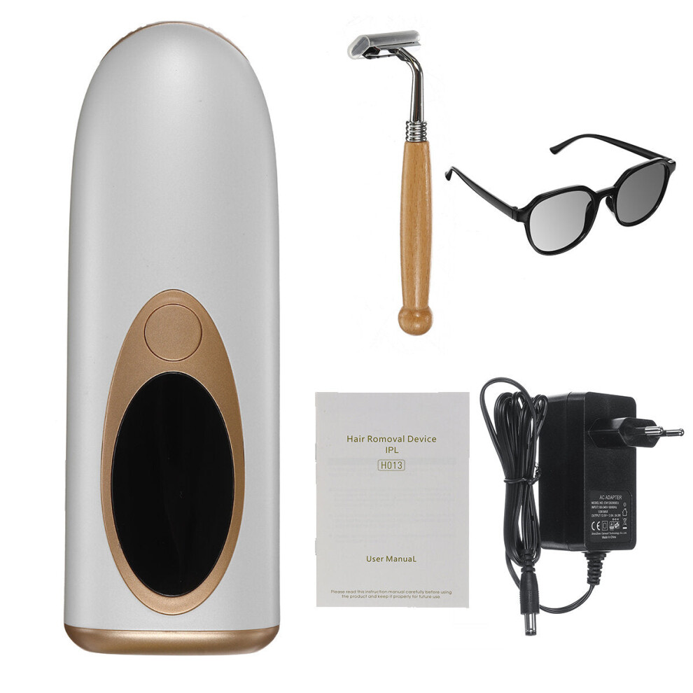 Greenzech (White, Eu Plug) 999999 Flashes Ipl Laser Epilator Hair Removal Device 5 Levels Home Painless Hair Remover Machine