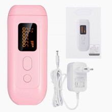 (Pink, US Plug) 999,999 Flashes IPL LCD Laser Permanent Hair Removal Device 5 Modes Painless Body Face Leg Epilator