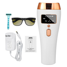 (White, US Plug) 999,999 Flashes IPL LCD Permanent Hair Removal Device 5 Modes Laser Painless Epilator