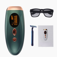 (Green, US Plug) 999,999 Flash IPL Laser Permanent Hair Removal Device LED Display body Profesional Hair Remover 5 Modes Painless Hair Epilator