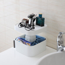 Bathroom Multi-functional Faceplate Shelves Creative Folding Cosmetics Storage Box