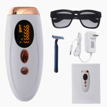 (White, EU Plug) 900000 IPL Hair Removal LCD Laser Treatment Body Armpits Skin Painless Epilator