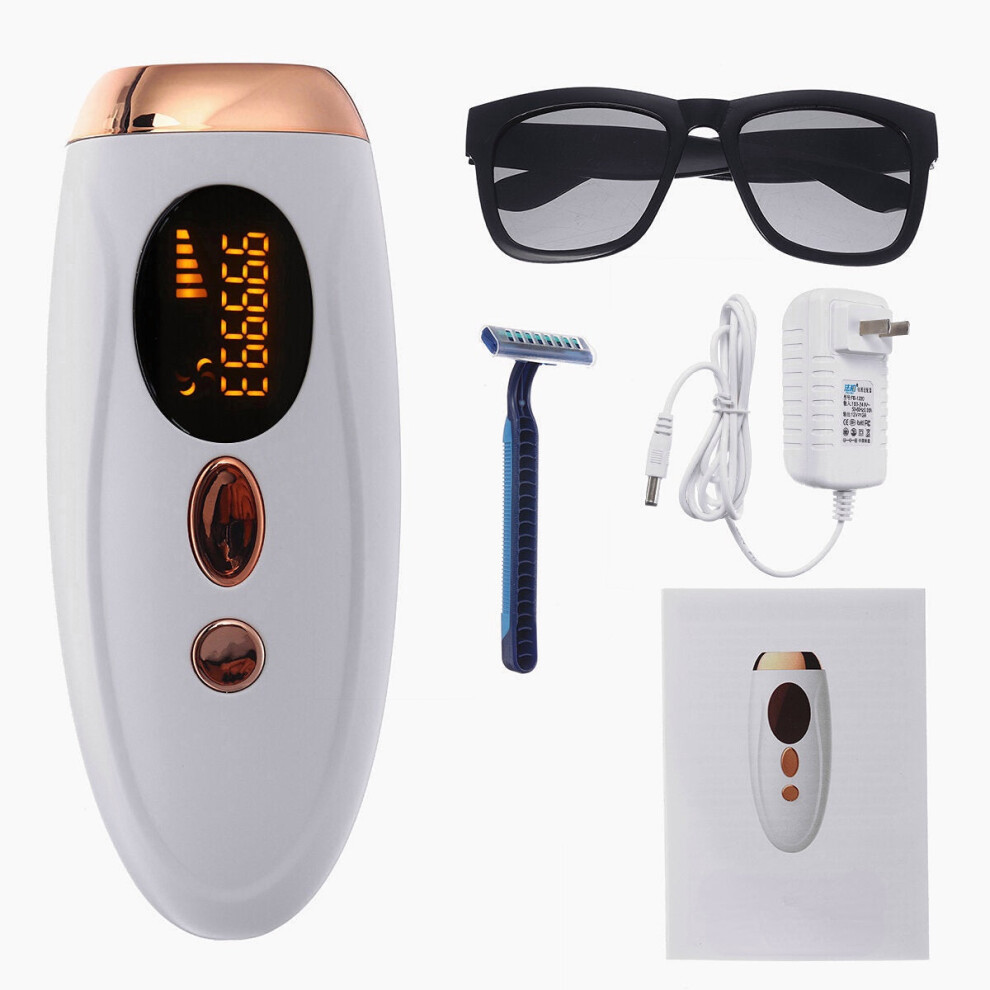 Greenzech (White, Us Plug) 900000 Ipl Hair Removal Lcd Laser Treatment Body Armpits Skin Painless Epilator