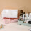 (Yellow) Makeup Mirror Cosmetic Storage Box Multifunctional Drawer Storage Box 5