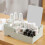 (Yellow) Makeup Mirror Cosmetic Storage Box Multifunctional Drawer Storage Box 6