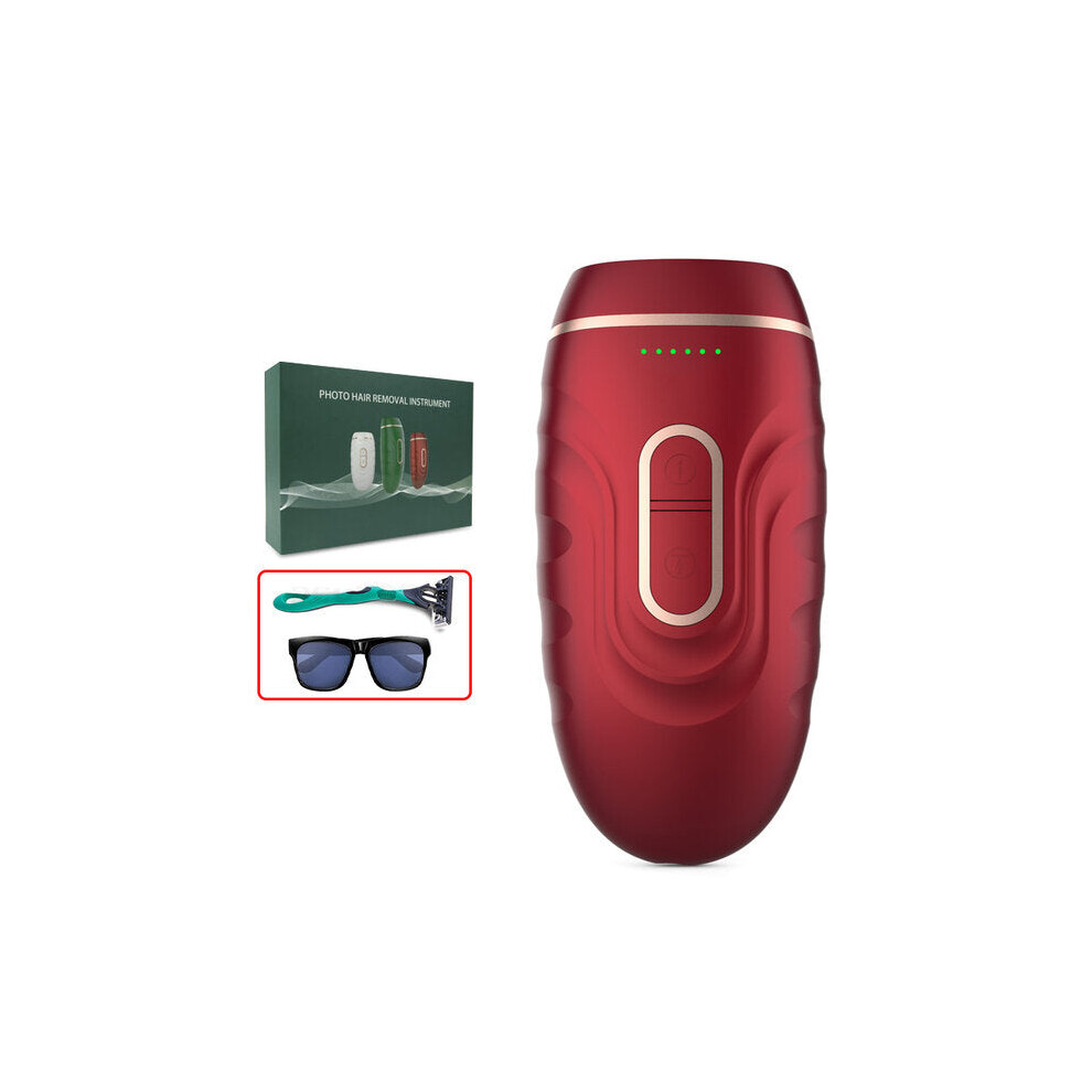 Greenzech (Red, Eu Plug) 990000 Flashes Ipl Photoepilator Laser Epilator Permanent Hair Removal Depiladora Painless Electric Body Leg Shaving Tool