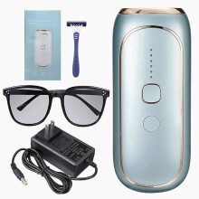 (Light Green, EU Plug) 999,999 Flashes IPL Laser Permanent Hair Removal Device 2 Modes 5 Levels Painless Body Leg Epilator