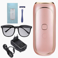 (Pink, EU Plug) 999,999 Flashes IPL Laser Permanent Hair Removal Device 2 Modes 5 Levels Painless Body Leg Epilator