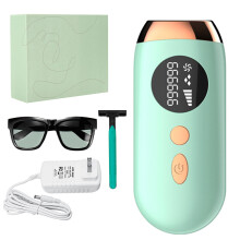 (Light Green, US Plug) 999,999 Flashes IPL Hair Removal Machine Laser Painless Whole Body Leg Face Epilator For Women Men