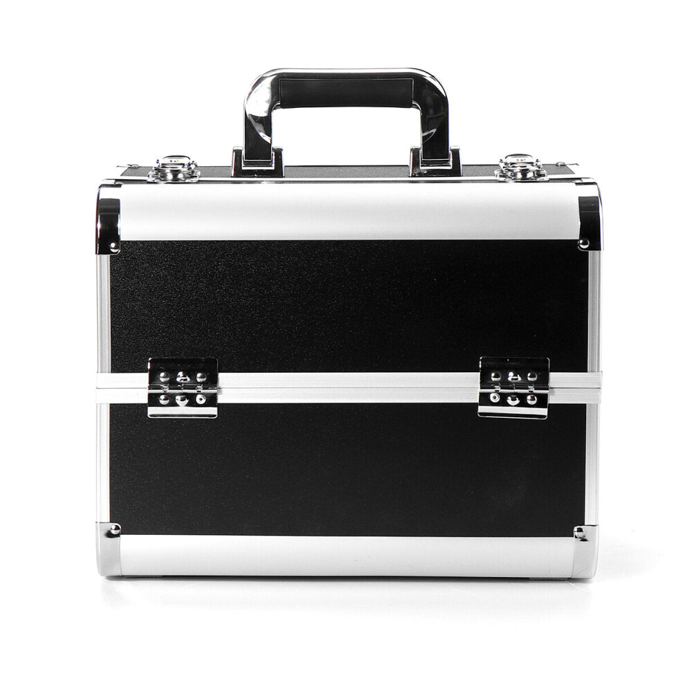 Greenzech Black (Black) Makeup Box Large Capacity Portable Manicure Tattoo Toolbox Cosmetic Bag Female Portable