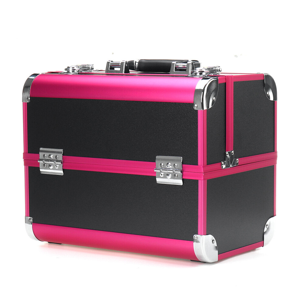 Greenzech Red (Red) Makeup Box Large Capacity Portable Manicure Tattoo Toolbox Cosmetic Bag Female Portable