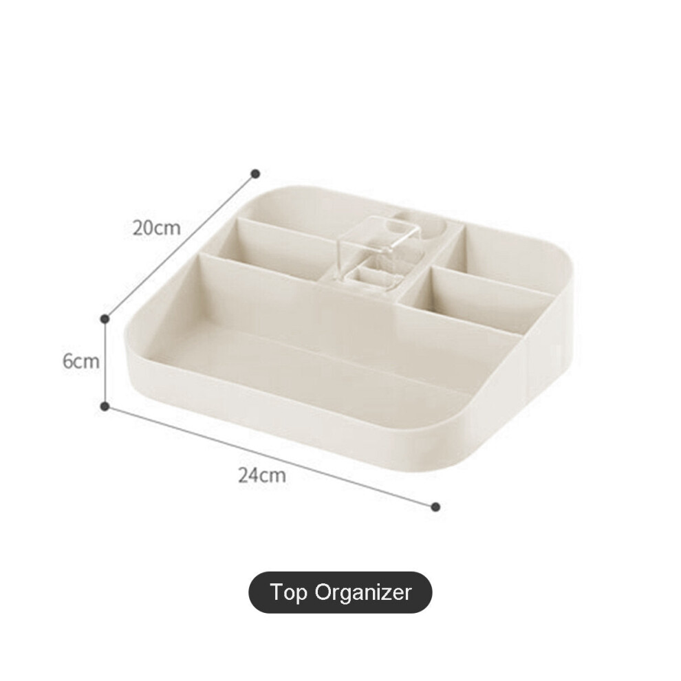 (Top Organizer) Plastic Cosmetic Drawer Makeup Organizer Jewelry Container Baby Storage Box DIY Multi-layer Nail Casket Holder Bathroom Desktop Case