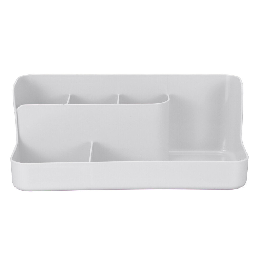 (Grey) Large Capacity Cosmetic Bag Storage Box Drawer Makeup Organizer Dressing Table Skin Care Rack House Container