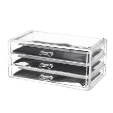 (3 Layers) Gel Painted Plastic Phototherapy Glue Transparent Drawer Storage Box Acrylic Cosmetic Organizer