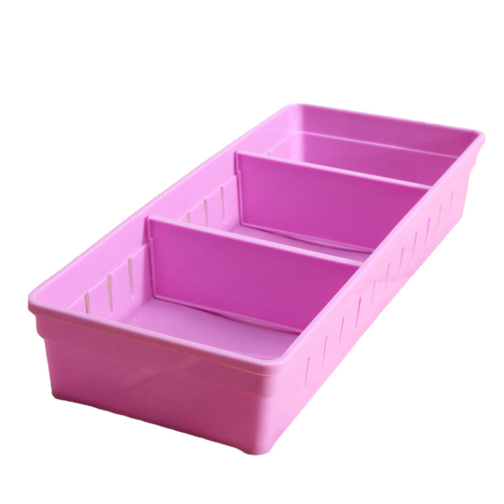 (Purple) Adjustable Makeup Storage Box Drawer Home Kitchen Office Supplie Pencil Jewelry Organizer