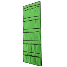 (Green) 20 Grid Space-saving Wall-mounted Shoe Rack Cloth Multifunctional Clothes Storage Bag