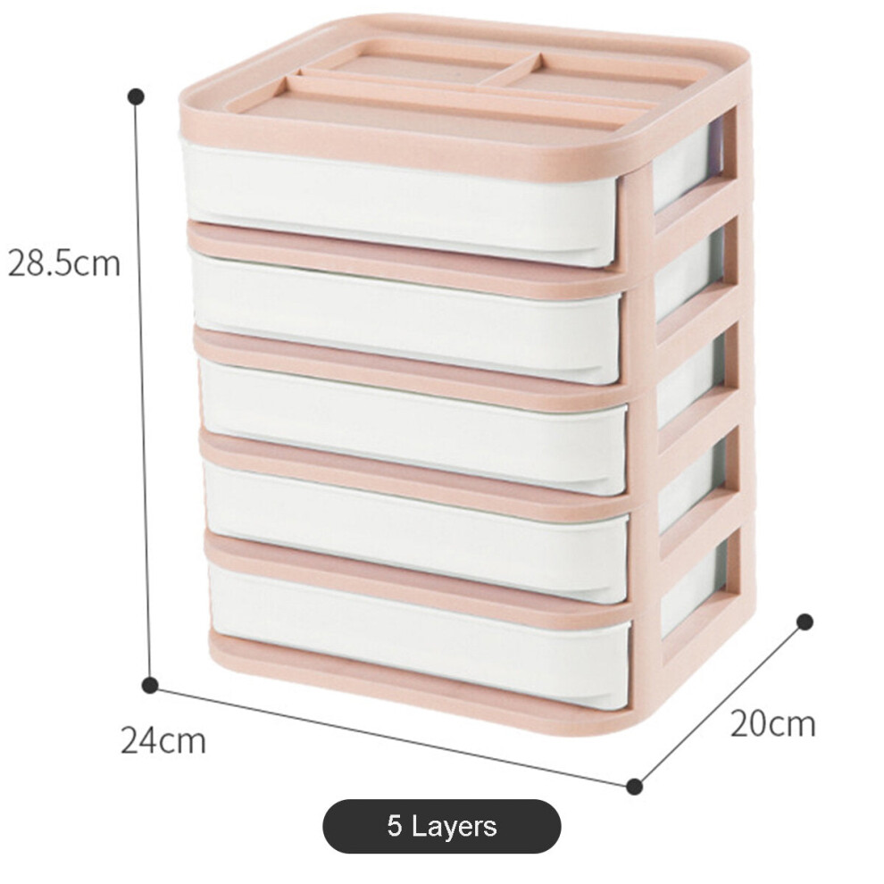(5 Layers) 1/2/3 /4/5 Layer Cosmetic Makeup Organiser Holder Tidy Storage Jewelry Card Box Shelf Cabinet Drawer