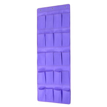 (Purple) 20 Grid Space-saving Wall-mounted Shoe Rack Cloth Multifunctional Clothes Storage Bag