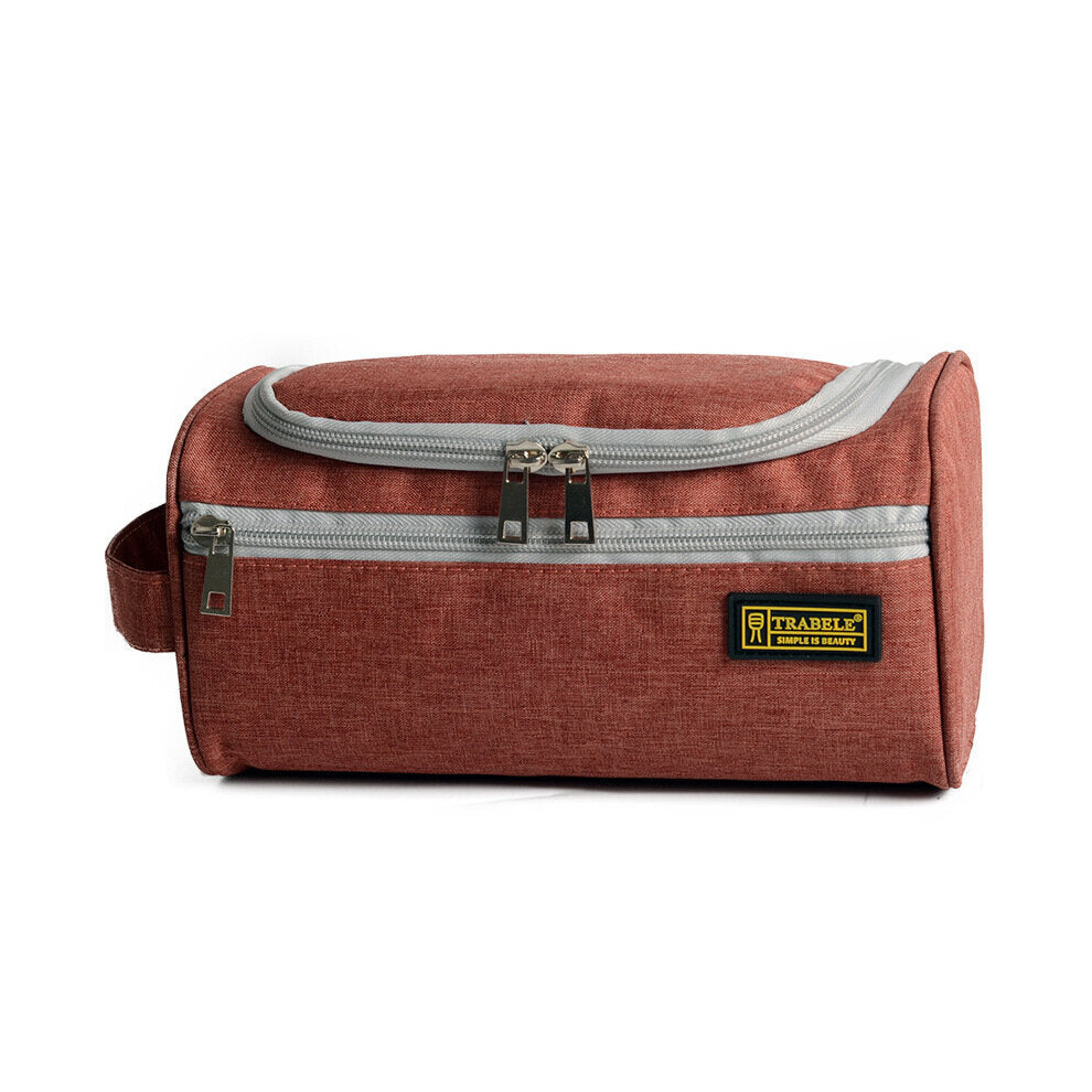 (Orange) Oxford Cloth Makeup Bags Large Storage Cosmetic Bag For Women Men Travel Storage BagLarge Storage Cosmetic Bag For Women Men Travel Storage Bag