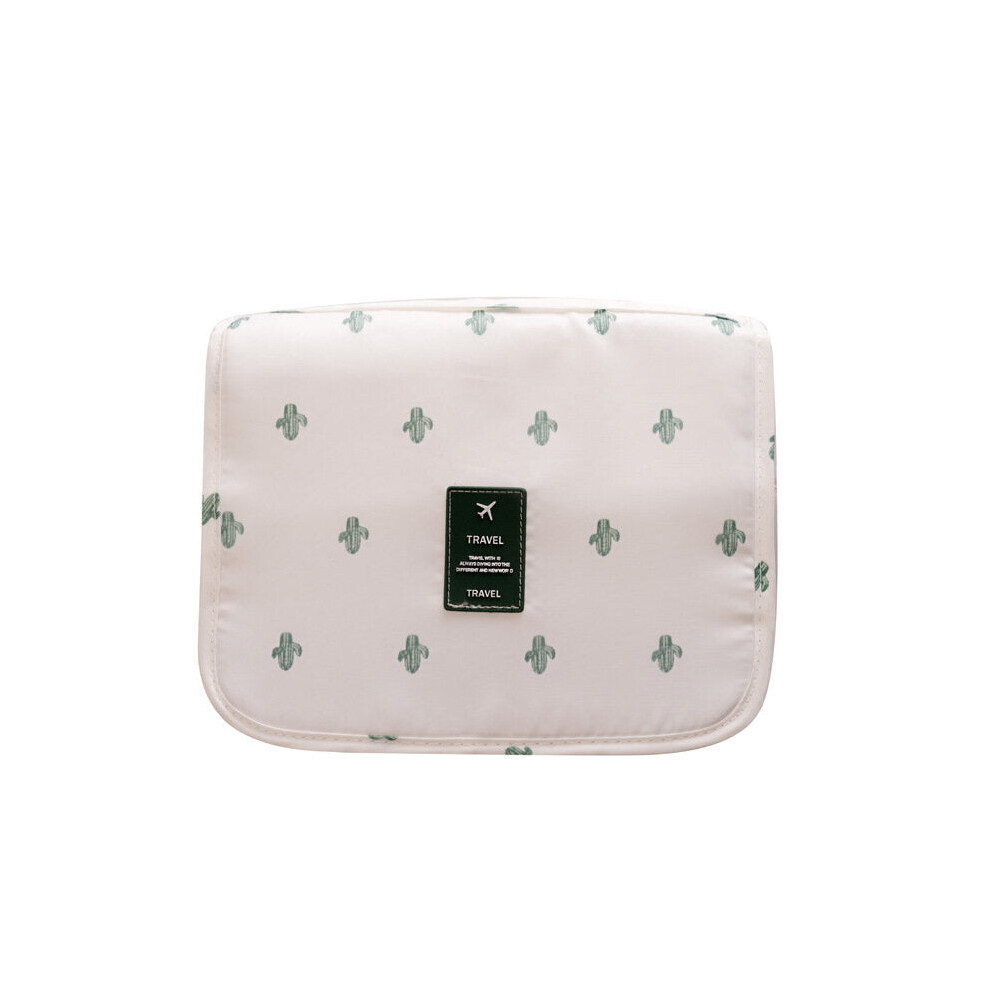 (White) Hanging Toiletry Bag Travel Organizer Wash Make Up Cosmetic Bag Case for Women Men Toiletry Kit Cosm