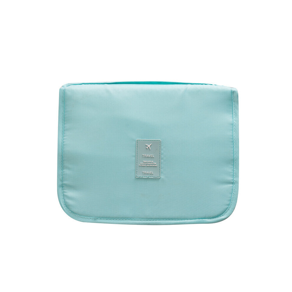 (Blue) Hanging Toiletry Bag Travel Organizer Wash Make Up Cosmetic Bag Case for Women Men Toiletry Kit Cosm