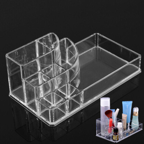 Clear Acrylic Makeup Cosmetic Box Organiser Display Storage Case 1