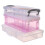 (M) Plastic Cosmetic Nail Art Pill Storage Organizer Container Case Box 2