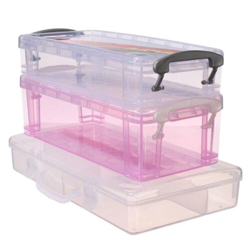 (M) Plastic Cosmetic Nail Art Pill Storage Organizer Container Case Box 1