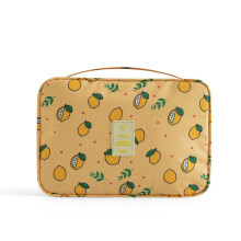 (Yellow) Travel Large Capacity Waterproof Cosmetic Bag Multifunctional Portable Wash Bag