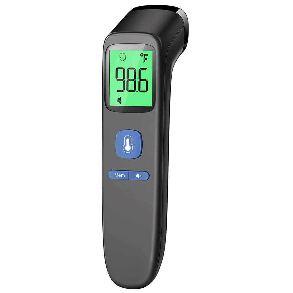 Greenzech Black (Black) Forehead Thermometer For Baby And Adults With Fever Alarm Lcd Display And Memory Function