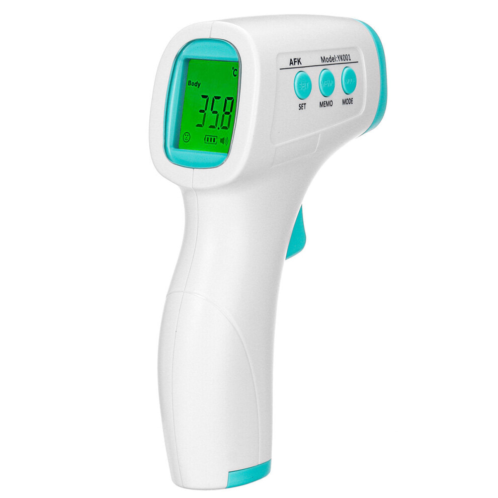 (Green) LCD Digital Forehead Body Temperature Meter Non-contact IR Infrared Thermometer Audlt /Baby Digital Thermometer