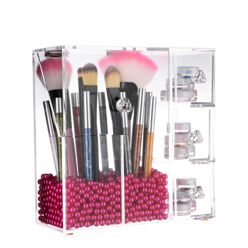 Lipstick Makeup Acrylic Organizer Makeup Brush Holder 1